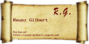 Reusz Gilbert névjegykártya
